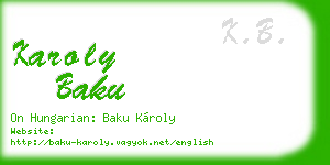 karoly baku business card